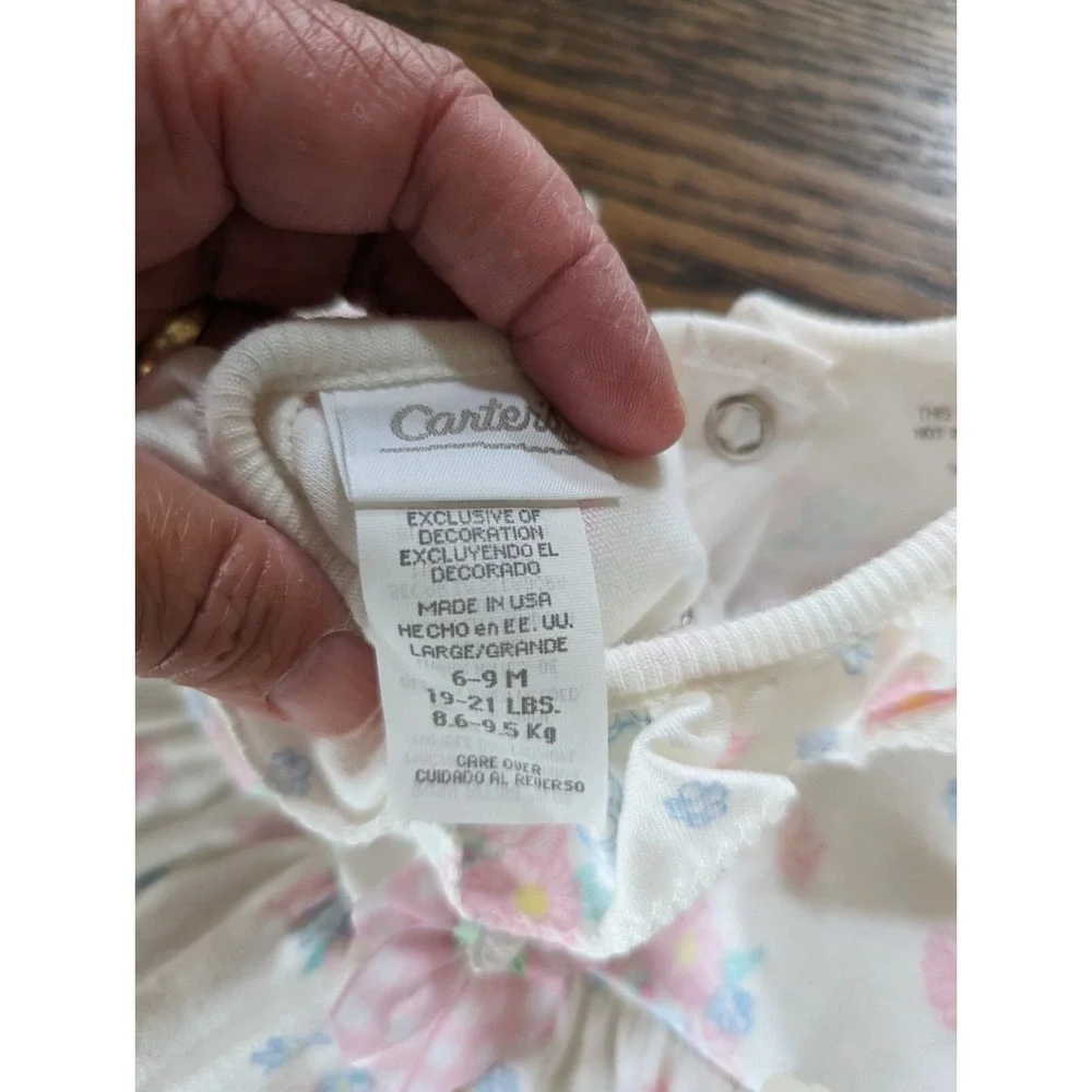 New!! Nwt Vintage Girls Dress & Bloomers Carter's Size 6-9 Mo Made In USA OUTFIT